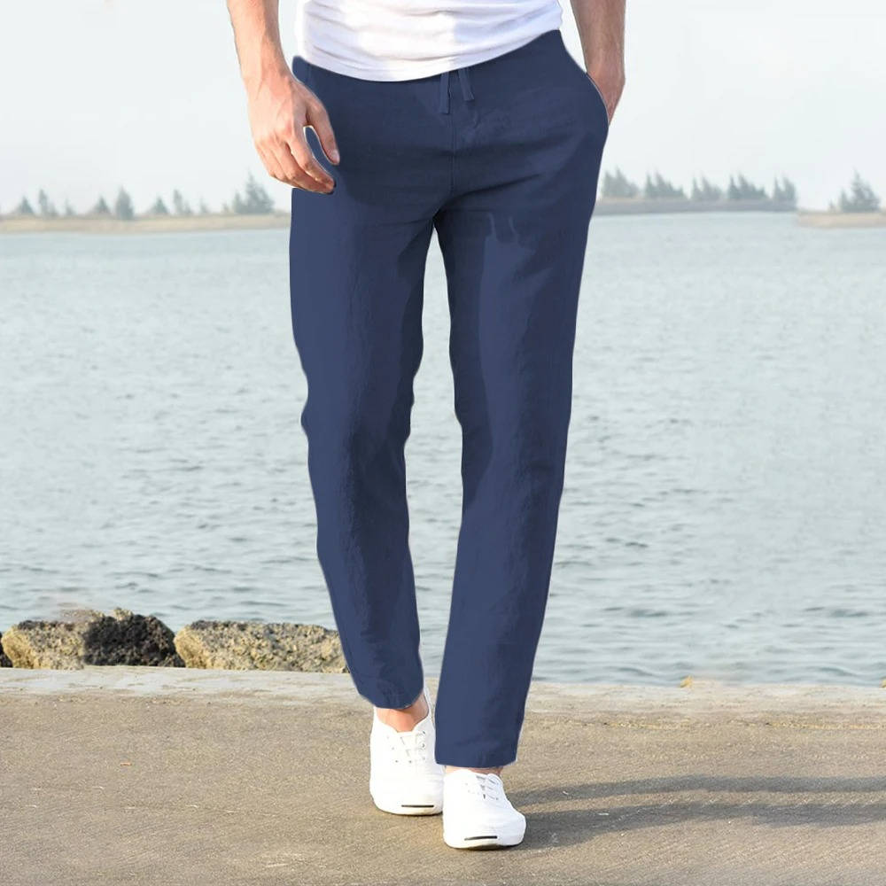 Street-Wave Men's Breathable Lightweight Linen Pants - Look Sharp Without Feeling Stuffy All Day
