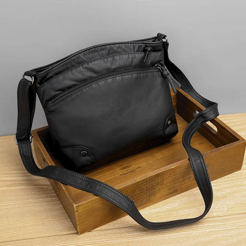 Street-Wave Womens Leather Crossbody Bag - Keeps Essentials Organized With Convenient Pockets For Easy Access