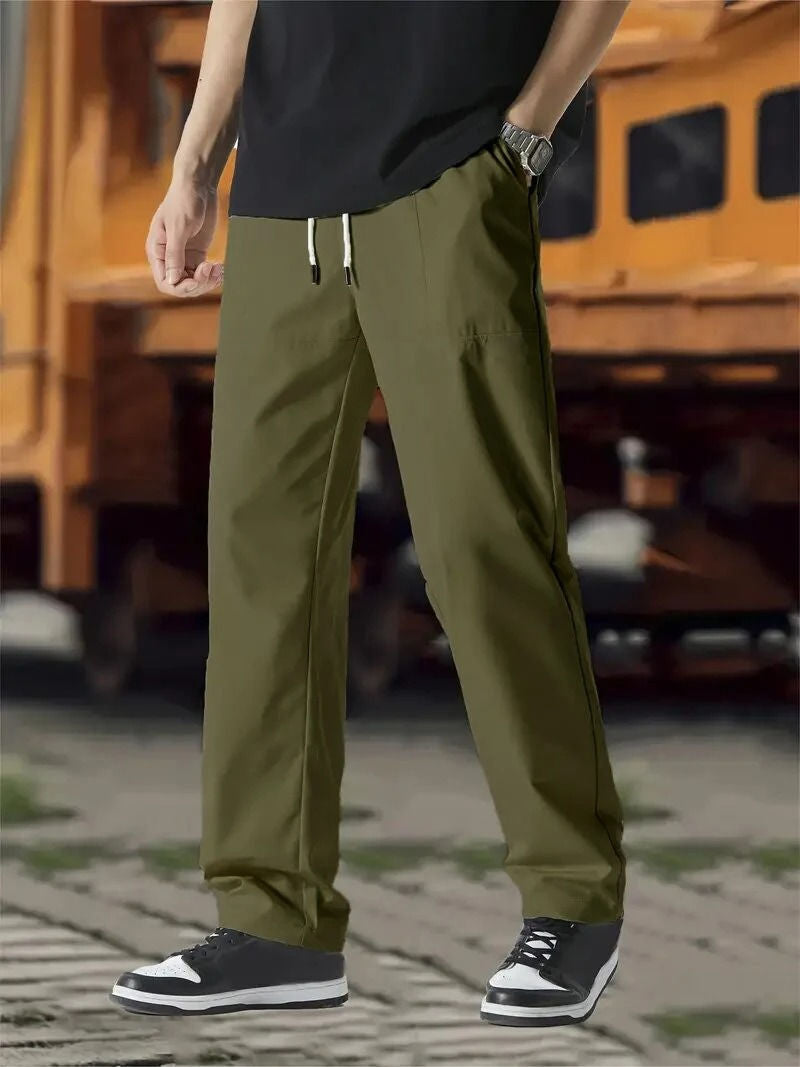 Mens Joggers Track Pants By Street-Wave Comfortable Modern Fit With Drawstring Waist And Flexible Fabric
