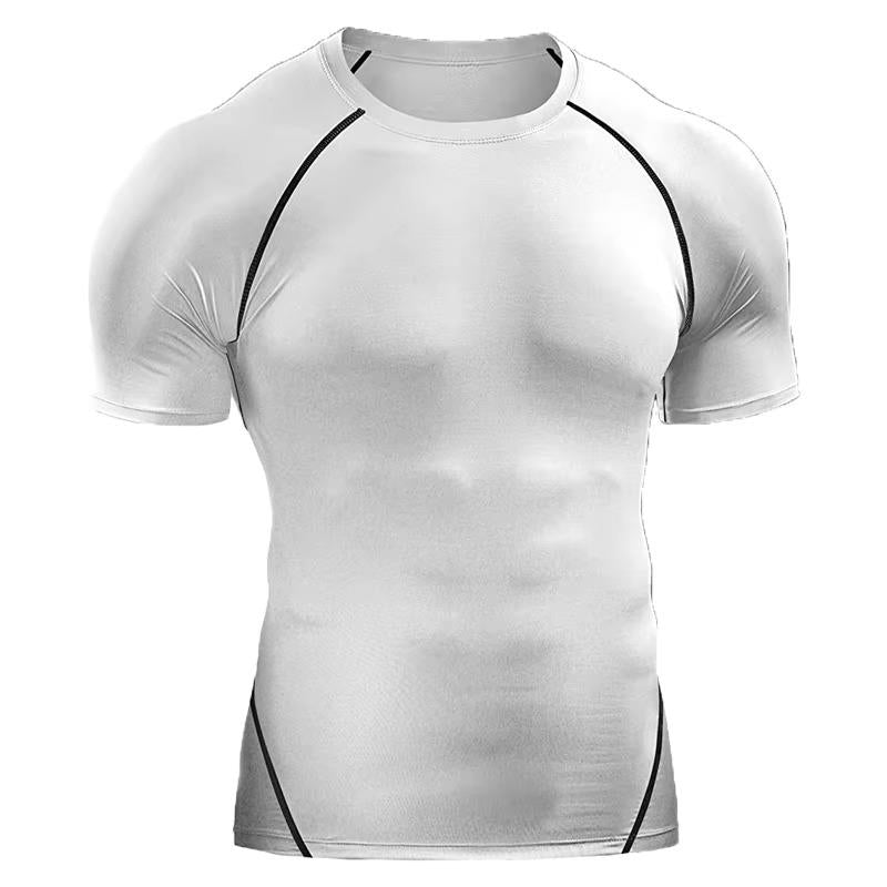 Street-Wave Mens Short Sleeve Compression Shirt For Training And Workouts Moisture Wicking Performance Top