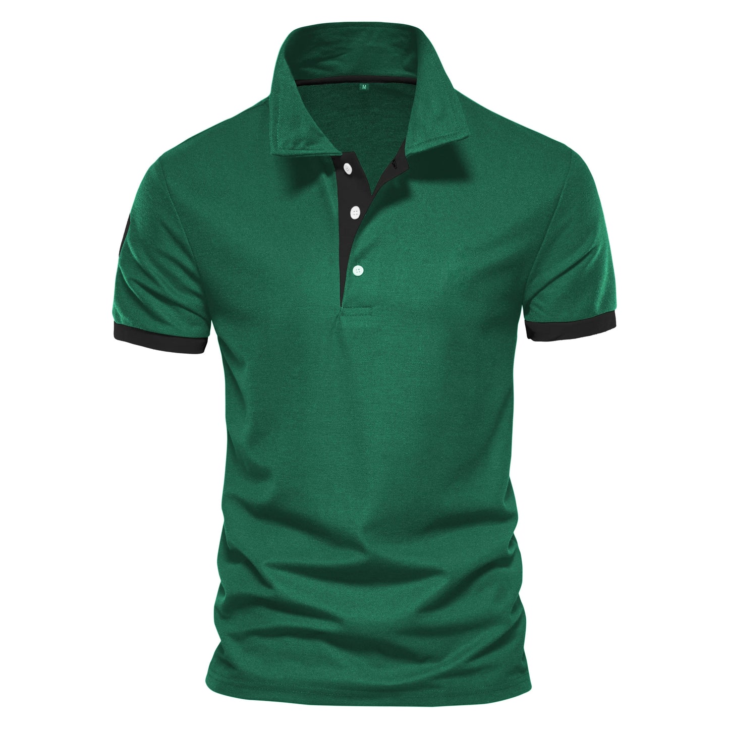 Street-Wave Men's Navy Slim Fit Polo Shirt With Orange Placket And Cuffs For Smart Casual