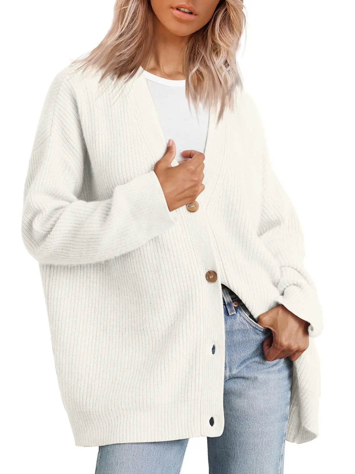 Street-wave Sylvie Cashmere Cardigan Vest With Wide V Neck Ultra Soft Cozy For Women
