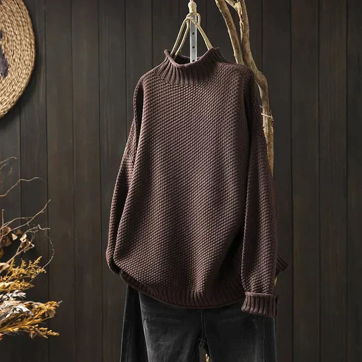 Streetwave Women Rollneck Sweater With Fine Knit Texture Cozy Everyday Wardrobe Essential