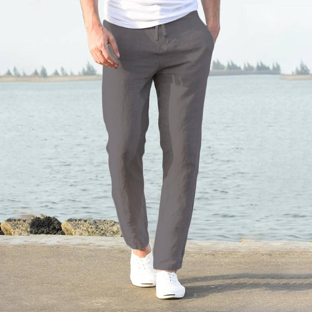 Street-Wave Men's Breathable Lightweight Linen Pants - Look Sharp Without Feeling Stuffy All Day