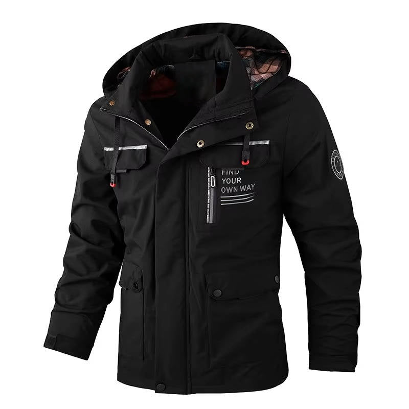 Street-Wave Mens Outdoor Winter Jacket With Pockets Lightweight Insulated Winter Coat For Men