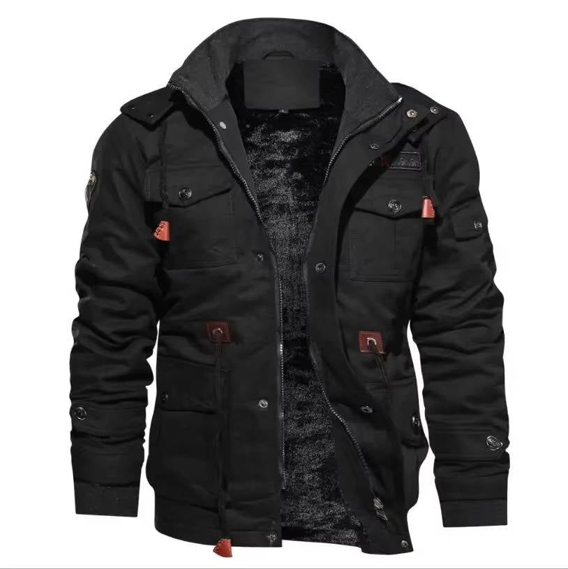 Street-Wave Men's Tactical Winter Jacket With Warm Liner And Practical Cargo Pockets