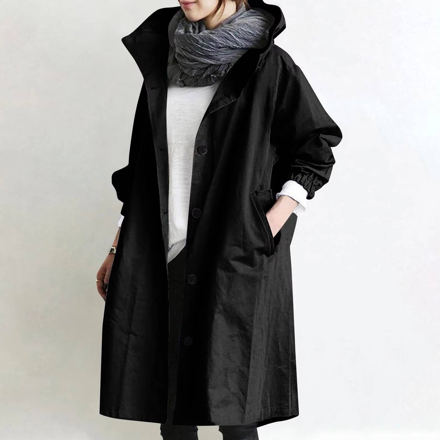 Street-Wave Oversized Women's Waterproof Trench Coat - Ultra Dry Comfort With Modern Flattering Fit