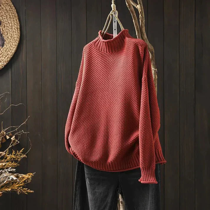 Streetwave Women Rollneck Sweater With Fine Knit Texture Cozy Everyday Wardrobe Essential