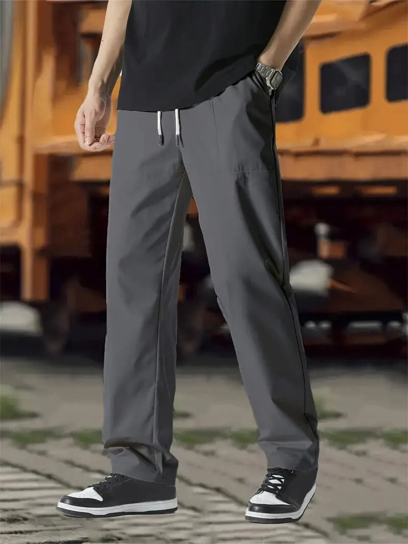 Mens Joggers Track Pants By Street-Wave Comfortable Modern Fit With Drawstring Waist And Flexible Fabric