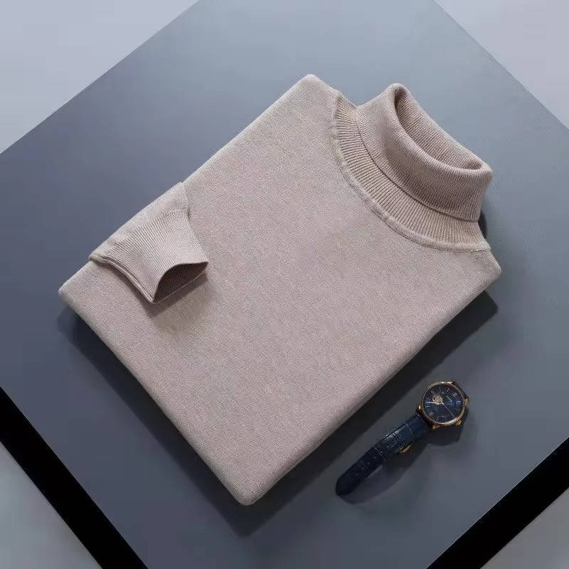 Street-Wave Men's Cashmere Turtleneck Sweater Luxury Knit For Effortless Smart Casual Style