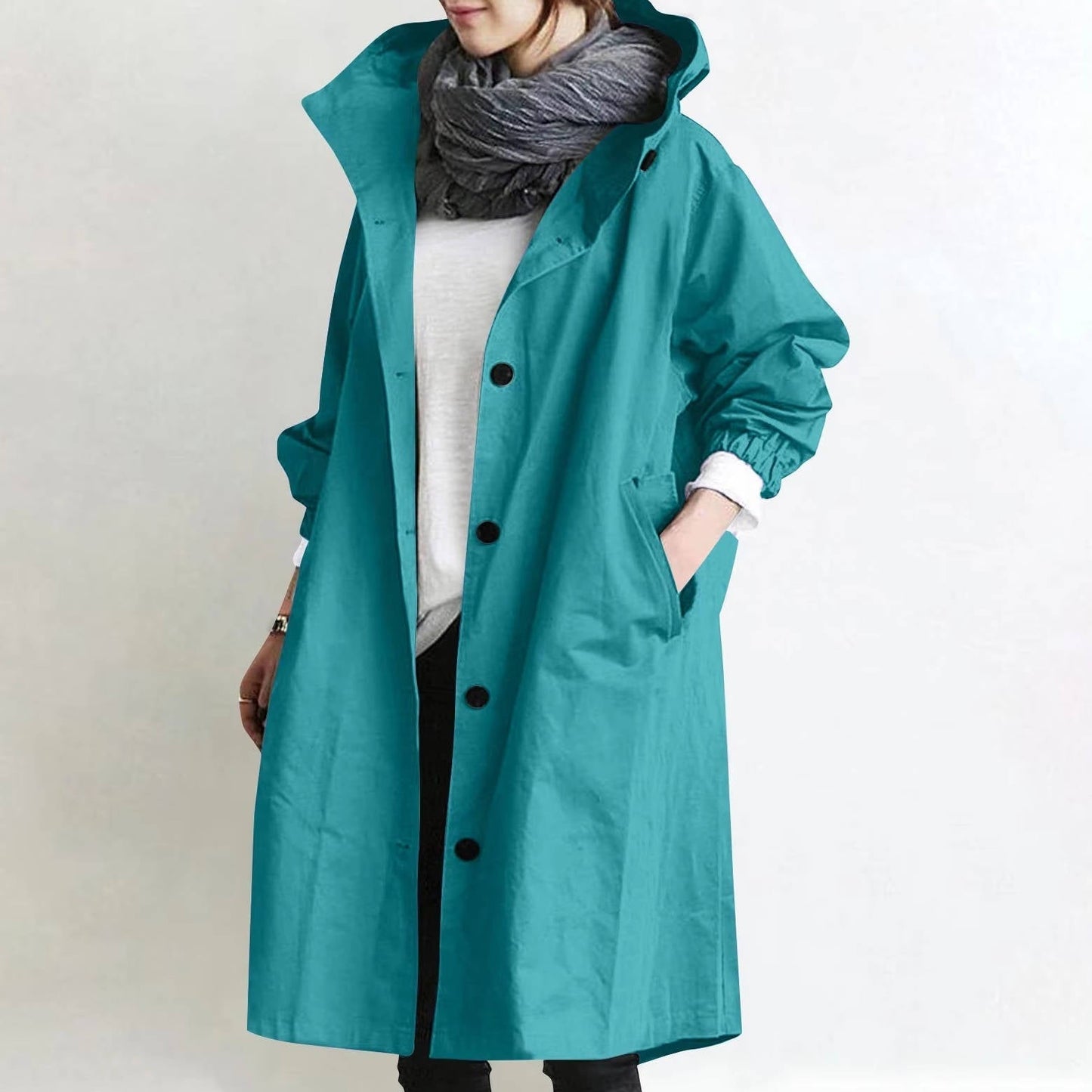 Street-Wave Oversized Women's Waterproof Trench Coat - Ultra Dry Comfort With Modern Flattering Fit
