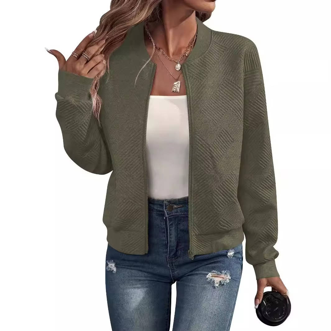 Women's Zip Up Bomber Jacket