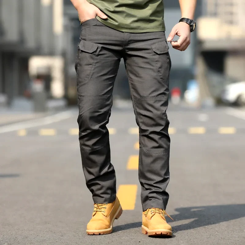 Men's Cargo Pants Relaxed Fit Cotton Comfort Multi Pocket Utility Design By Street-Wave