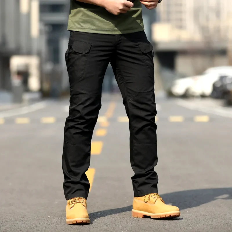 Men's Cargo Pants Relaxed Fit Cotton Comfort Multi Pocket Utility Design By Street-Wave
