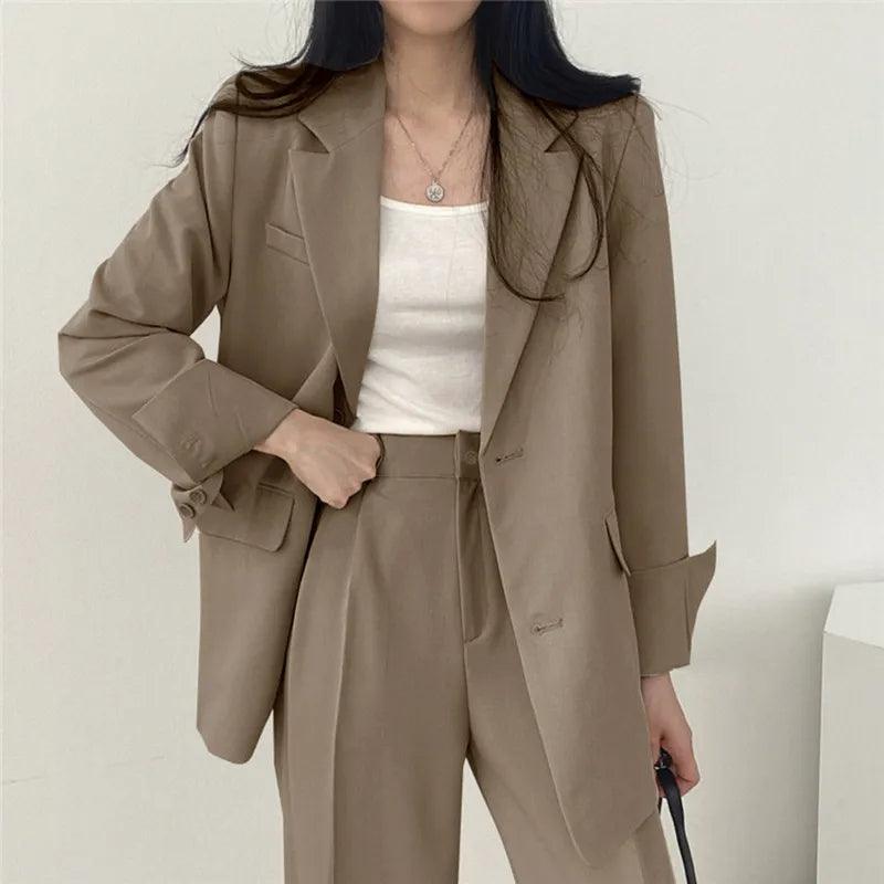 Hailey Women’s Tailored Suit Set With Long Blazer By Street-Wave