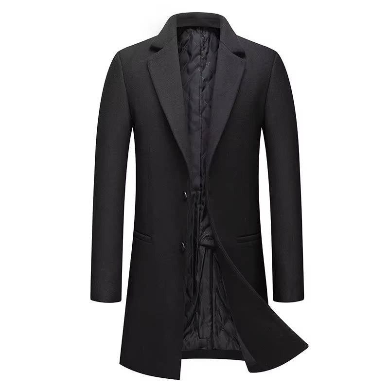 Mens Camel Wool Blend Single Breasted Overcoat For Winter Weather Formal Or Casual Smart Outerwear