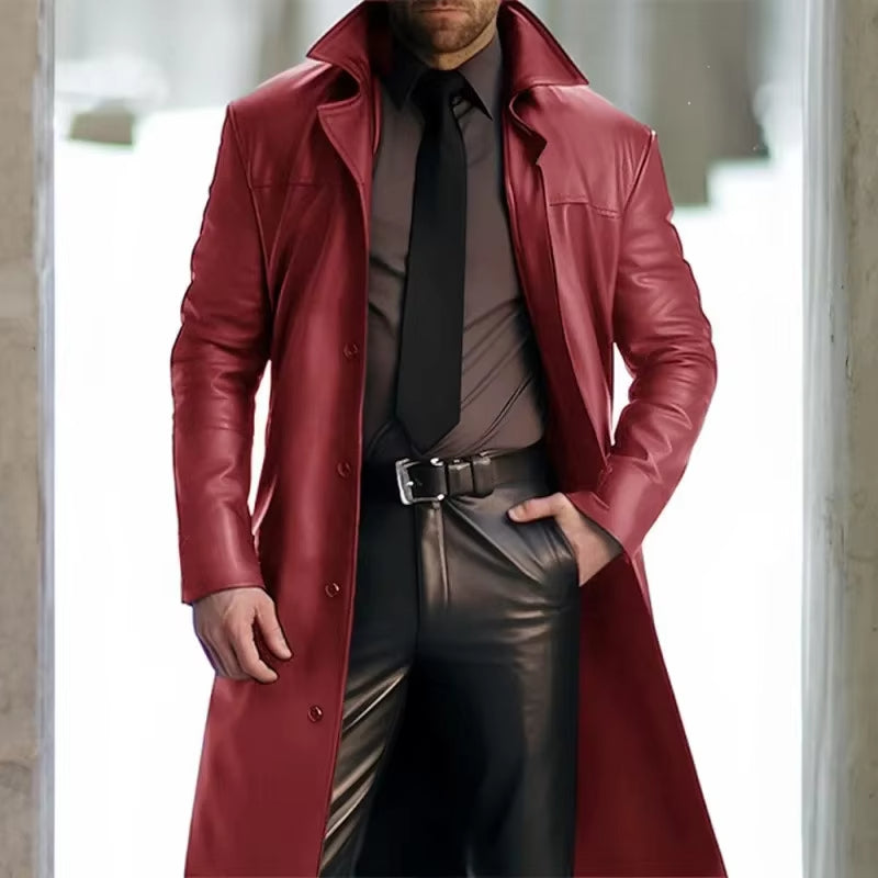 Street-Wave Anthony Mens Trench Coat Warm Durable Classic Button Down Outerwear