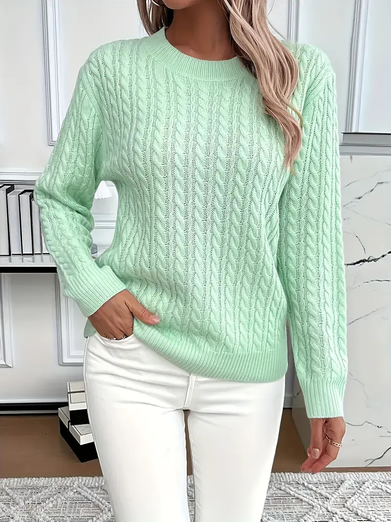 Street-wave Woolfeel Knit Sweater For Women Cozy Timeless Feminine Fit Soft Warmth