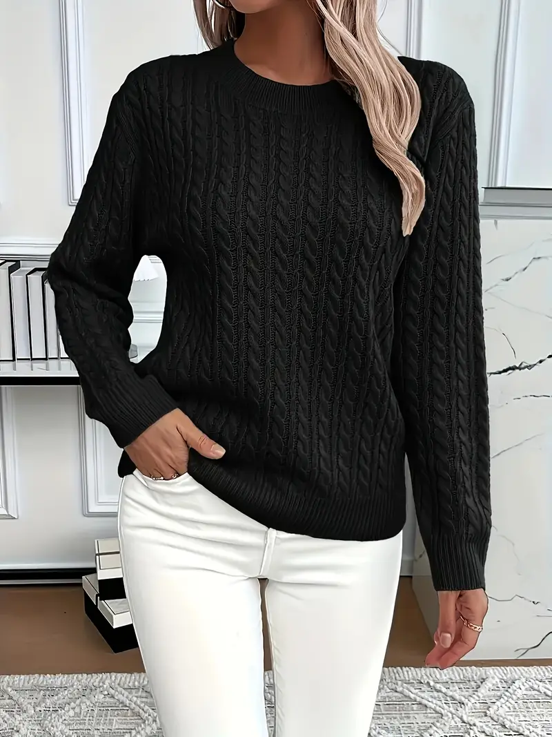 Street-wave Woolfeel Knit Sweater For Women Cozy Timeless Feminine Fit Soft Warmth