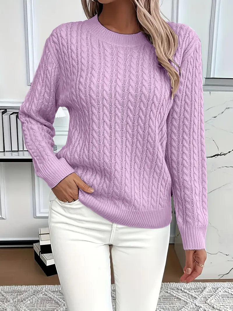 Street-wave Woolfeel Knit Sweater For Women Cozy Timeless Feminine Fit Soft Warmth