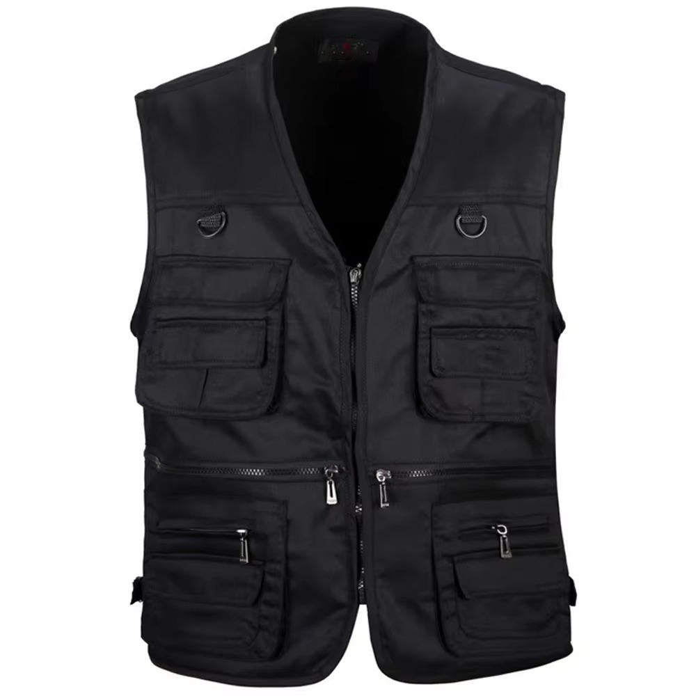 Street-Wave Mens Multi Pocket Hiking Vest With Utility Pockets For Outdoor Adventure And Travel