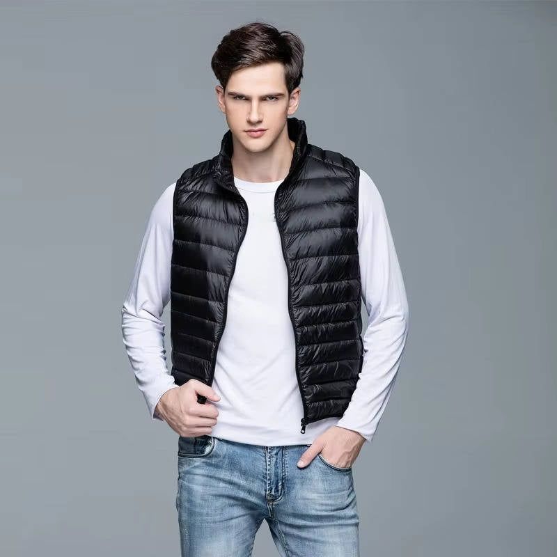Street-Wave Men's Lightweight Packable Down Vest for Travel and Everyday Winter Outerwear