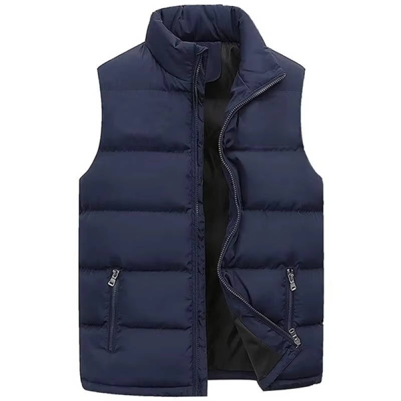 Street-Wave Men's Puffer Vest Lightweight Insulated Vest With Stand Collar And Zipper Pockets