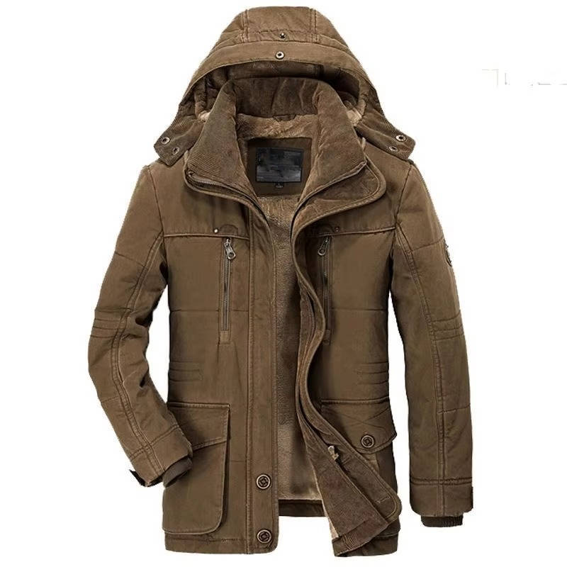 Street-Wave Men's Winter Parka With Fleece Lining Hooded Insulated Jacket For Cold Weather Water Resistant