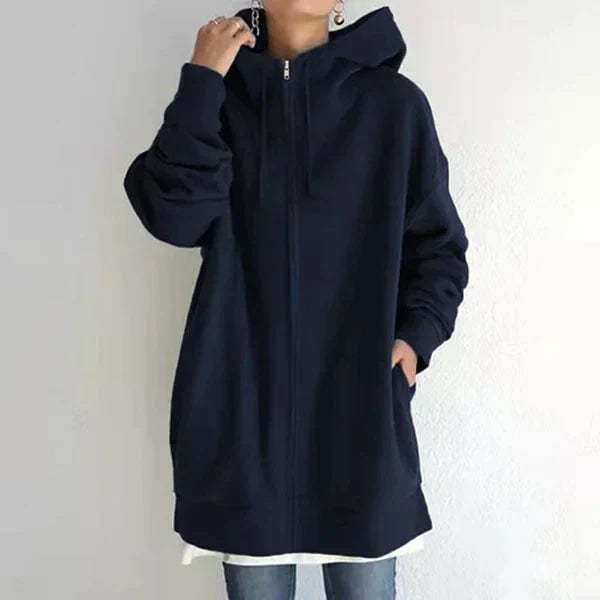 Street-wave Women's Oversized Hoodie for Winter, Stylish Versatile Pullover, Cozy Warmth