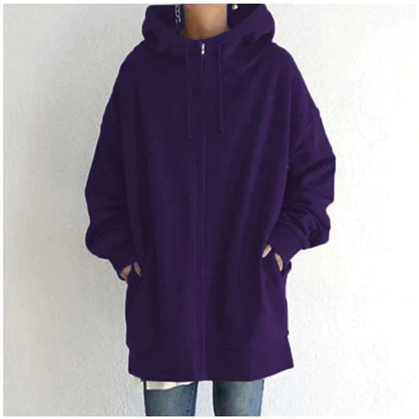 Street-wave Women's Oversized Hoodie for Winter, Stylish Versatile Pullover, Cozy Warmth