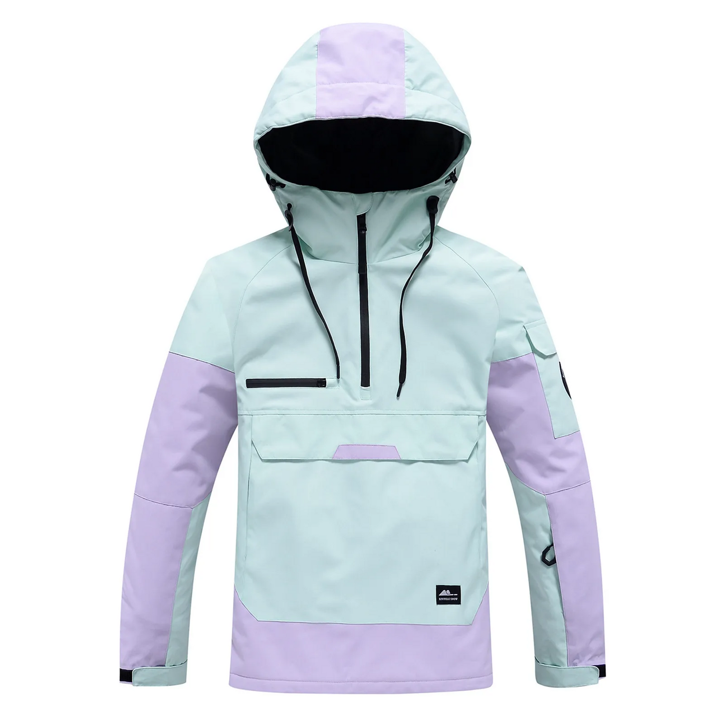 Street-wave Water-Repellent Hooded Jacket For Women With Adjustable Hood And Multiple Pockets