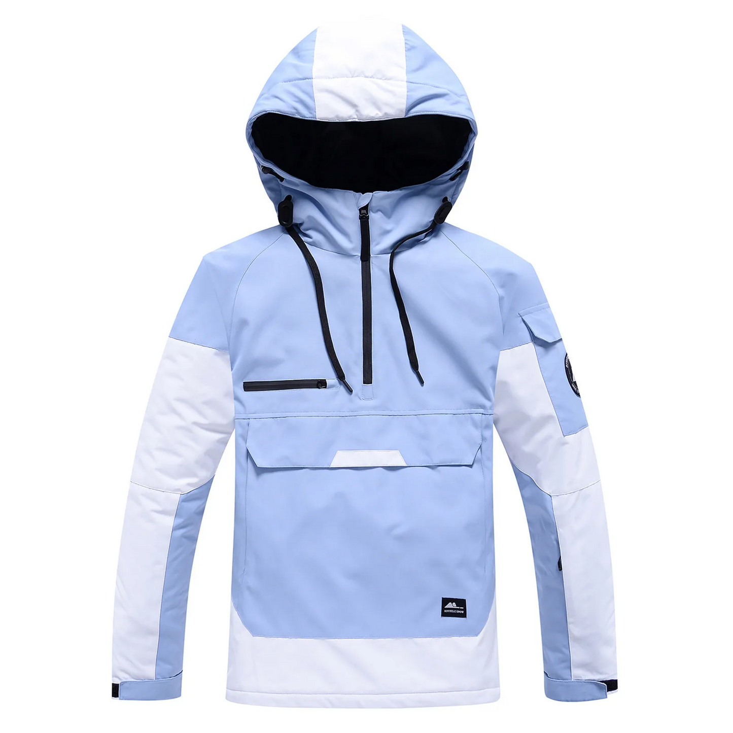 Street-wave Water-Repellent Hooded Jacket For Women With Adjustable Hood And Multiple Pockets