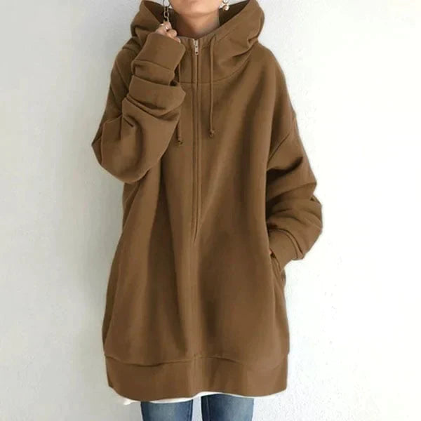 Street-wave Women's Oversized Hoodie for Winter, Stylish Versatile Pullover, Cozy Warmth