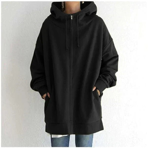Street-wave Women's Oversized Hoodie for Winter, Stylish Versatile Pullover, Cozy Warmth