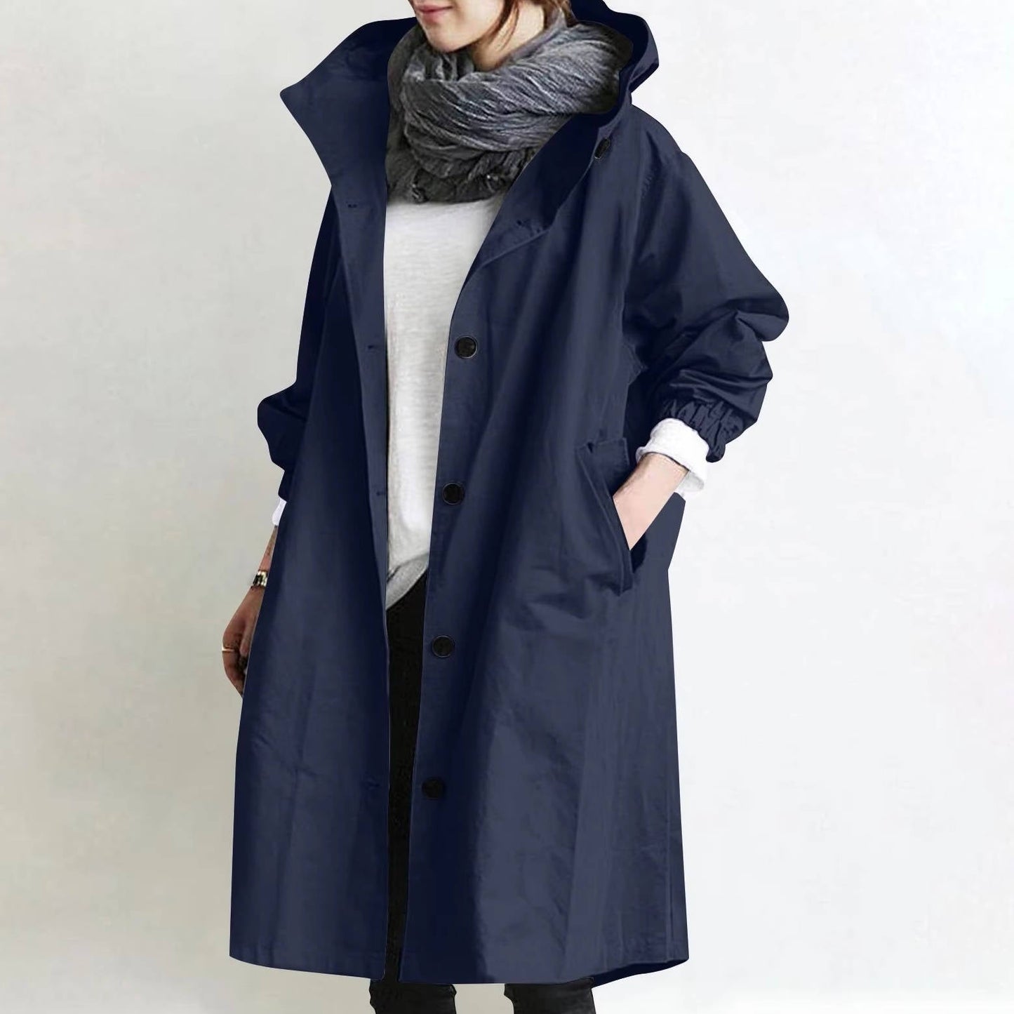 Street-Wave Oversized Women's Waterproof Trench Coat - Ultra Dry Comfort With Modern Flattering Fit
