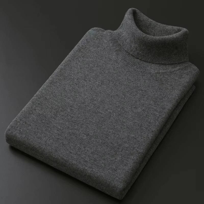 Street-Wave Men's Cashmere Turtleneck Sweater Luxury Knit For Effortless Smart Casual Style