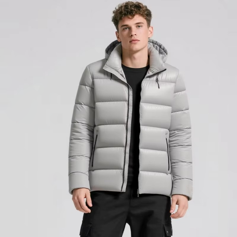 Men's Waterproof Hooded Puffer Jacket Insulated Down Jacket For Winter Weather Gear Pro