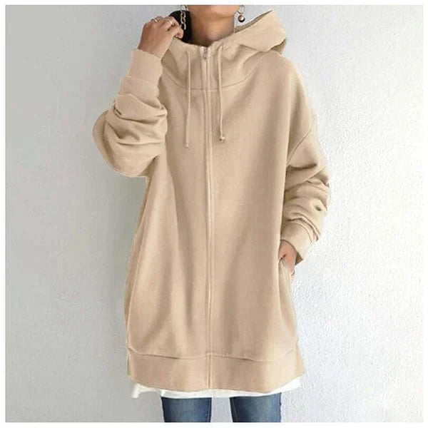 Street-wave Women's Oversized Hoodie for Winter, Stylish Versatile Pullover, Cozy Warmth