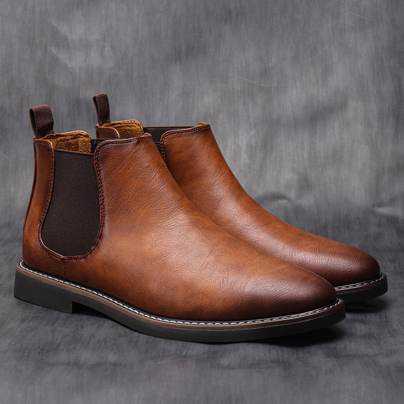 Street-wave Leather Chelsea Boots For Men Timeless Design And Comfort Premium Quality