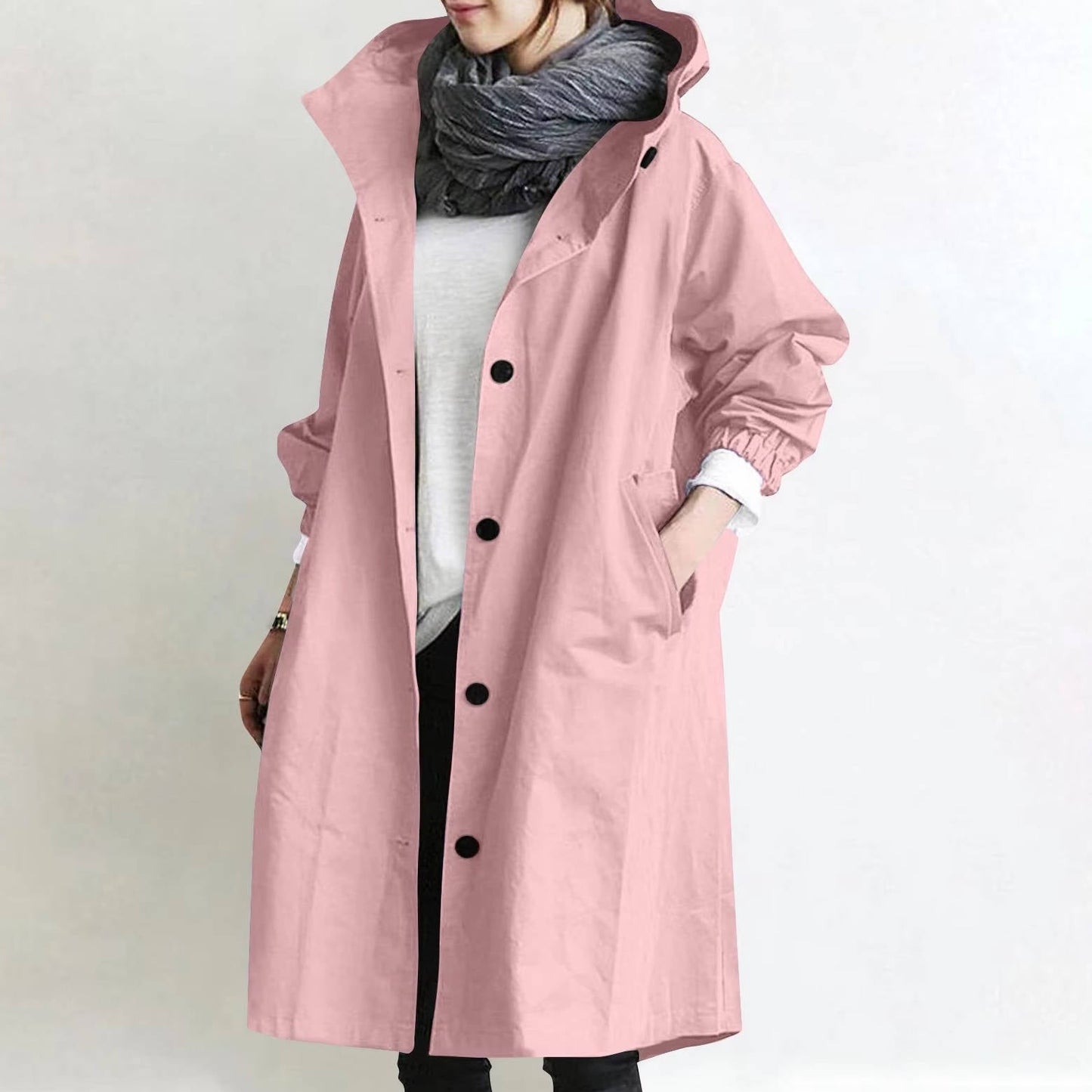 Street-Wave Oversized Women's Waterproof Trench Coat - Ultra Dry Comfort With Modern Flattering Fit