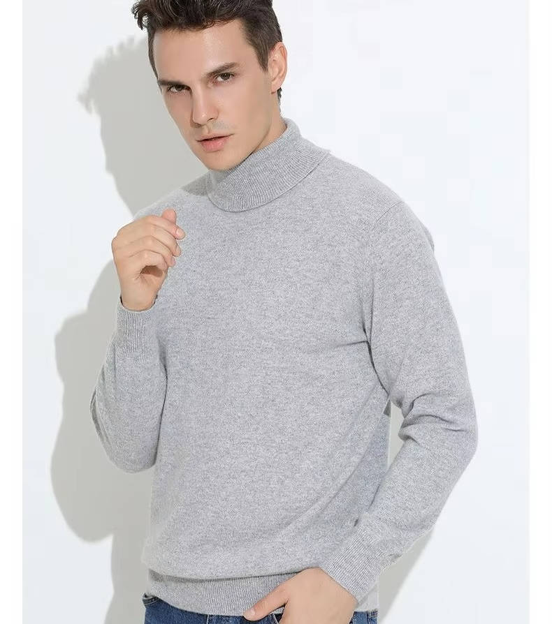 Street-Wave Men's Cashmere Turtleneck Sweater Luxury Knit For Effortless Smart Casual Style