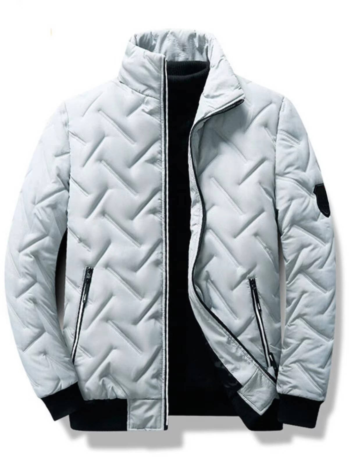 Street-Wave Men's Puffer Jacket Windproof Quilted Warmth Without Bulk For Winter Weather