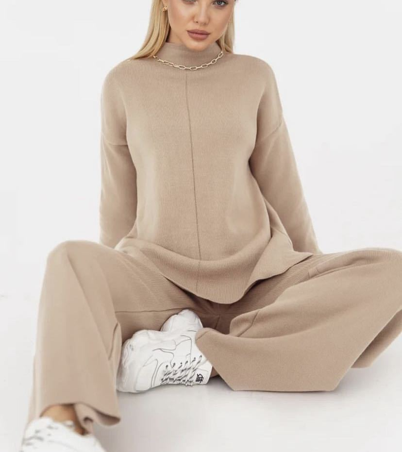Street Wave Plus Size Oversized Loungewear Set With Wide Leg Pants For Cozy Everyday Comfort