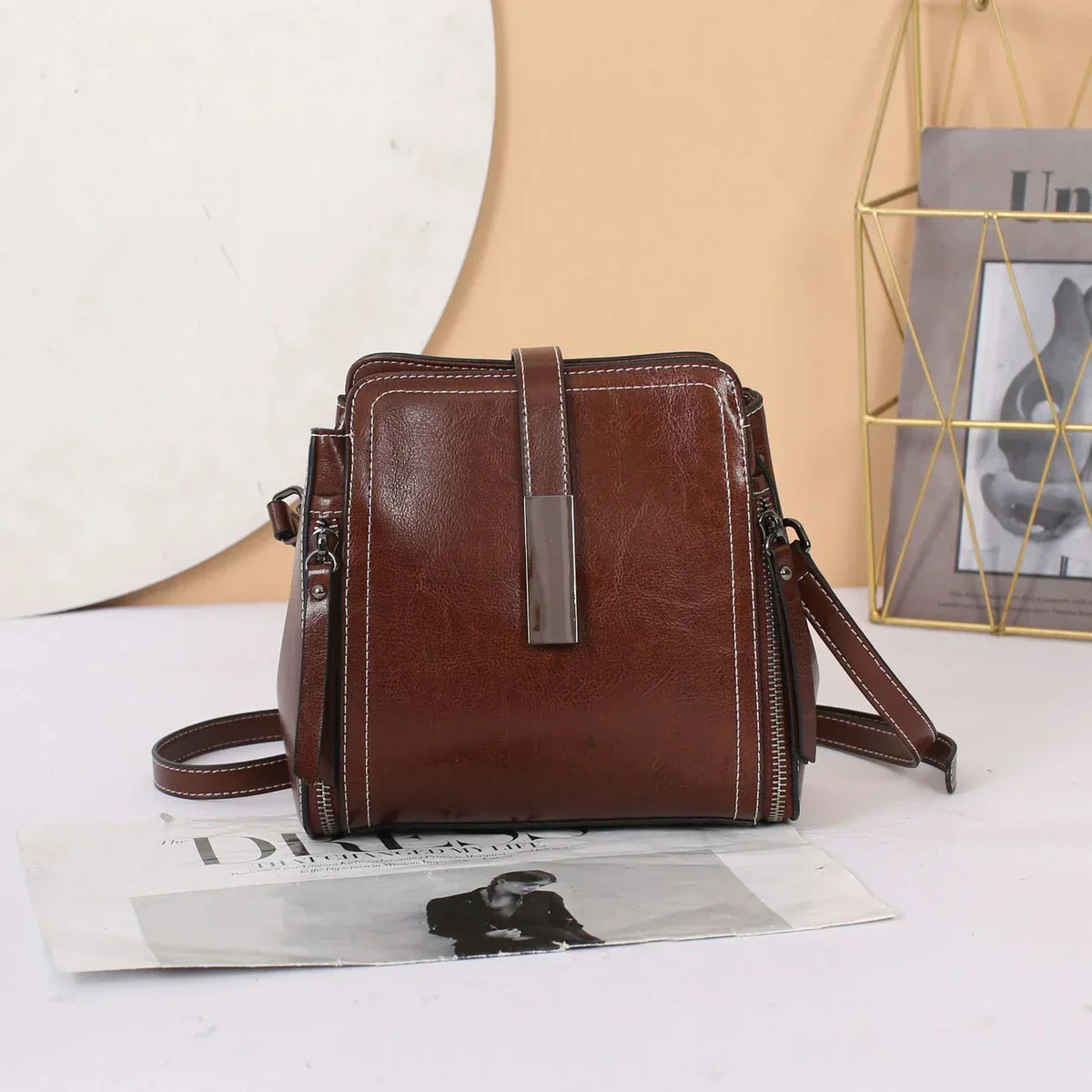 Street-Wave Ellen Structured Satchel Handbag For Professionals