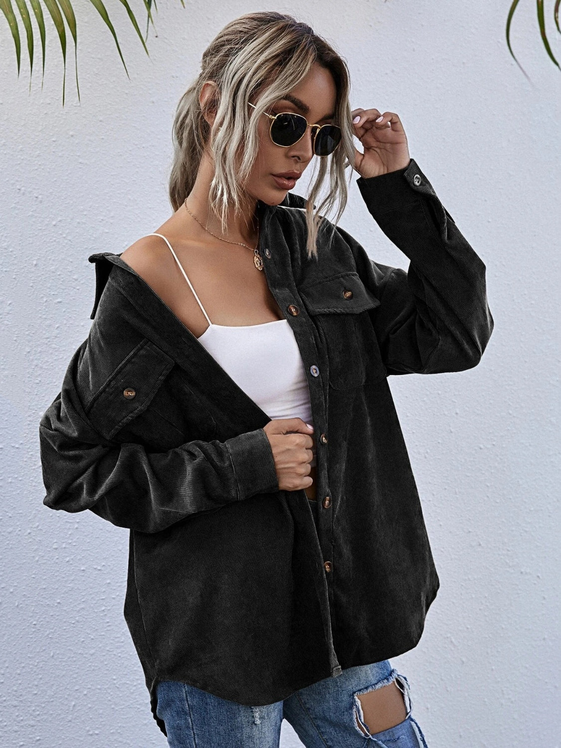 Street-wave Cordura Dropped Shoulder Shacket for Women Durable Streetwear Layering
