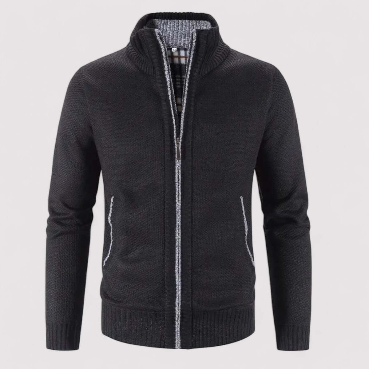 Street-Wave Mens All-Season Wool Cardigan For Year Round Comfort And Everyday Versatility