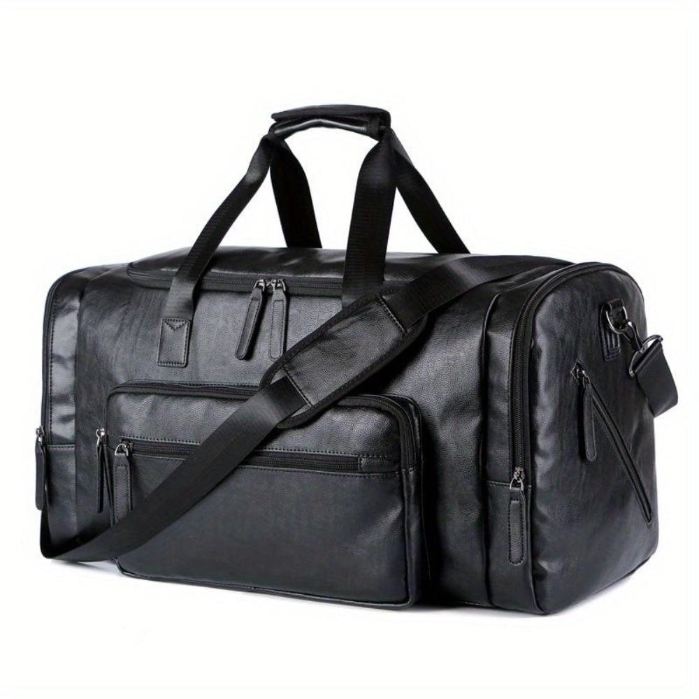 Street Wave Vegan Leather Duffle Bag For Travelers With Spacious Interior