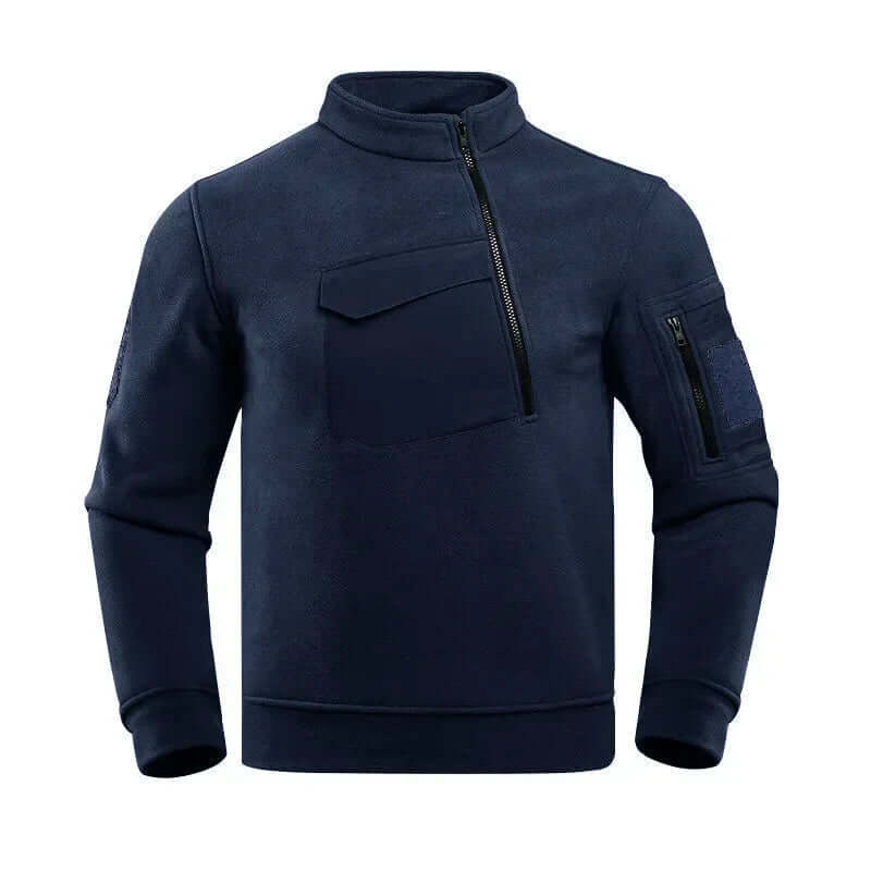 Street-wave Tactical Fleece Jacket For Men With Rugged Warmth And Mobility For Outdoor Adventurers