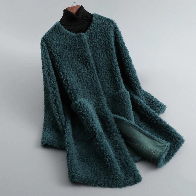 Street-wave Teddy Fur Winter Coat for Women Warm Plush Jacket with Cozy Comfort All-Season Warmth