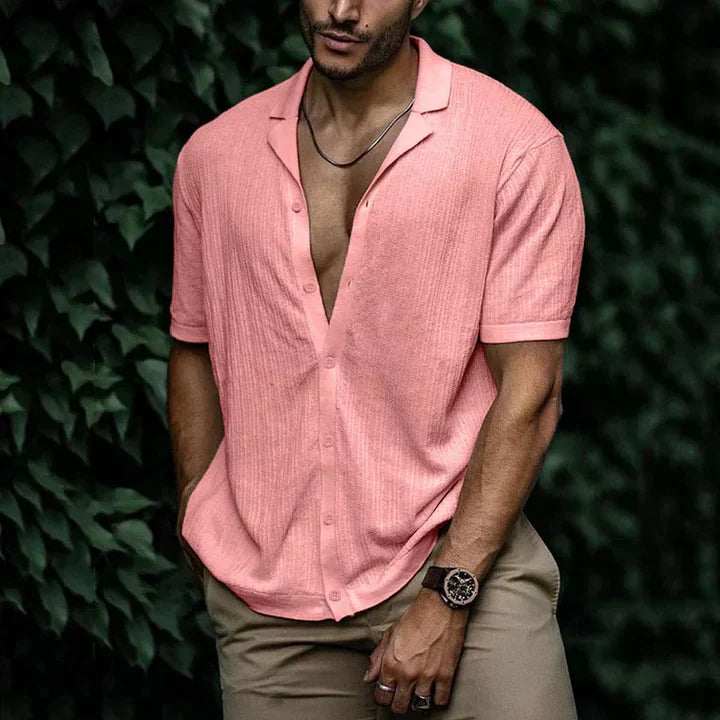 Street-Wave Lightweight Breathable Mens Short Sleeve Shirt